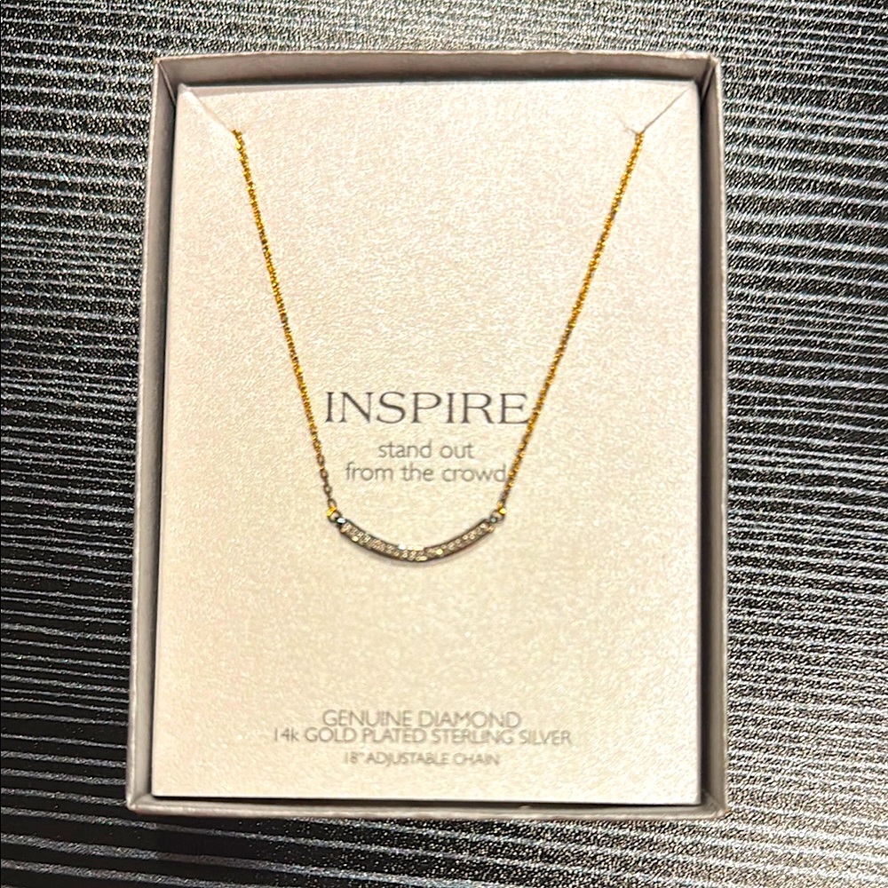 Inspire Gold and Silver Diamond Accent Necklace